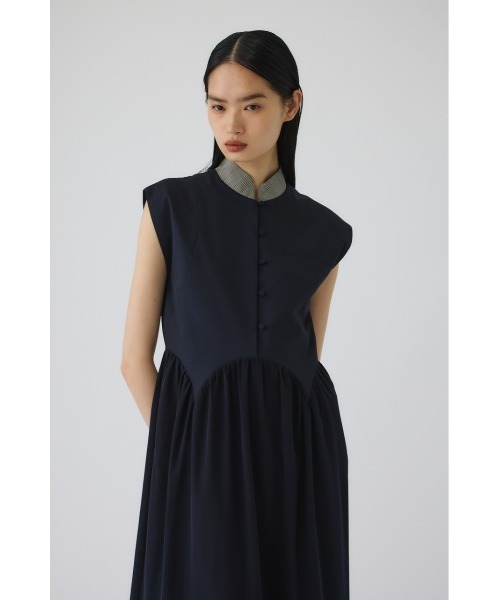 RIM.ARK 26SS Glen collar dress ネイビー38 RIM.ARK パーティードレス ドレス Glen collar dress(グレンカラー