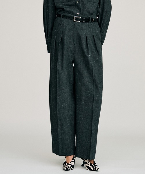 ワイドパンツ スラックス パンツ 「2026Autumn Pre-Order」シルクネップコクーンパンツ / Silk Nep Cocoon Pants レディース