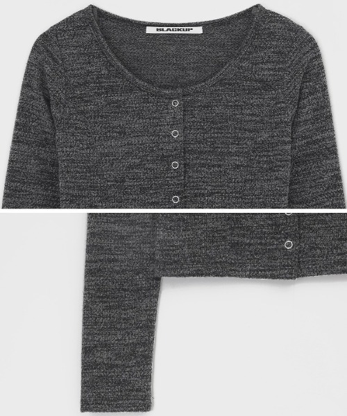 「BLACKUP」 カーディガン ONESIZE チャコール レディース_画像6