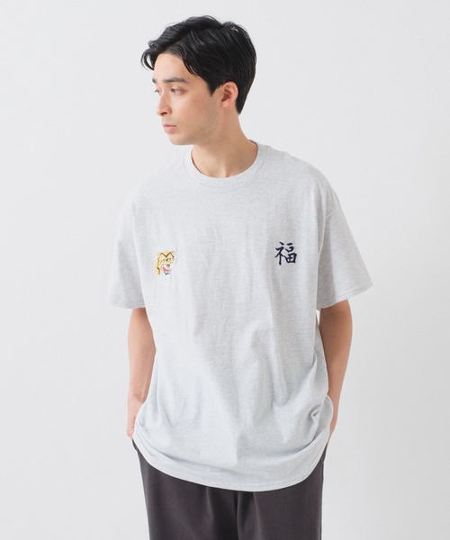 「WHIMSIC」 半袖Tシャツ FREE ライトグレー メンズ_画像5