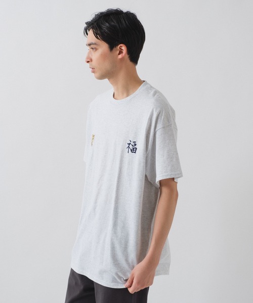 「WHIMSIC」 半袖Tシャツ FREE ライトグレー メンズ_画像8