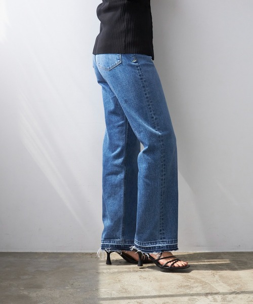「YANUK」 デニムパンツ 23inch ブルー レディース_画像4