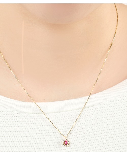 美品【Vendome Aoyama】ルビーネックレス K18（イエローゴールド） VENDOME AOYAMA（ヴァンドーム青山） ネックレス K18イエローゴールド