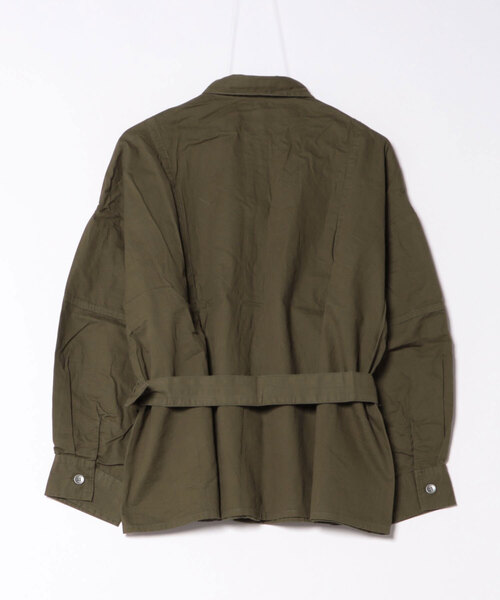 STYLEBLOCK ブラウス シャツ ツイルウエストベルトミリタリー