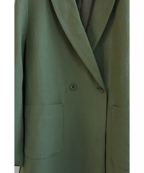 La peau de gem ブラック テーラードジャケット LA PEAU DE GEM】halfsleeve hole jacket/ハーフスリーブホール