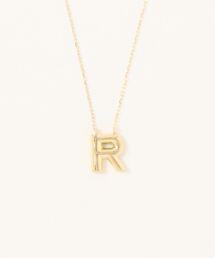 con affetto ネックレス K18イニシャルネックレス レディース