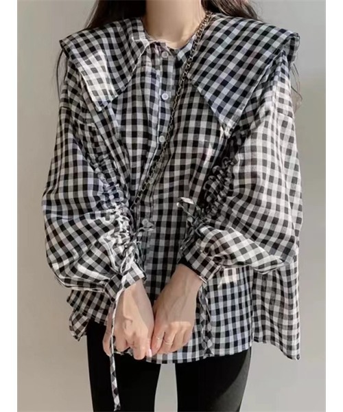 美品△Deuxieme classe //ギンガムチェックシャツ 長袖シャツ