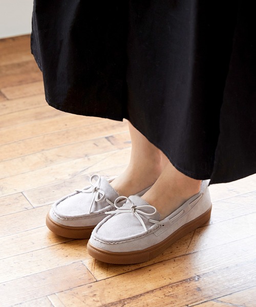menue（メヌエ） デッキシューズ モカシン あったか 撥水 モカシン
