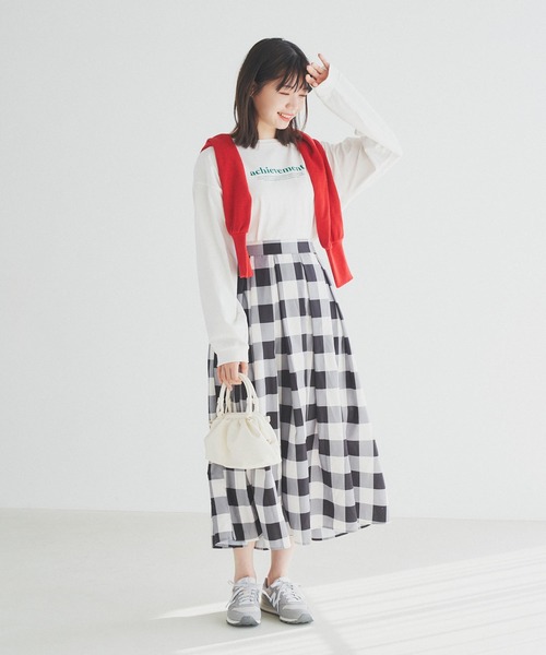 JENNE タータンチェック タックフレアスカート XL Isn't She