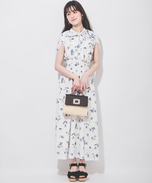 31 Son de Mode ワンピース 31 Sons de mode ワンピース ケープ風フラワープリント
