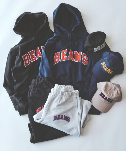 BEAMS（ビームス） パーカー ロゴ ベーシック フーディ メンズ