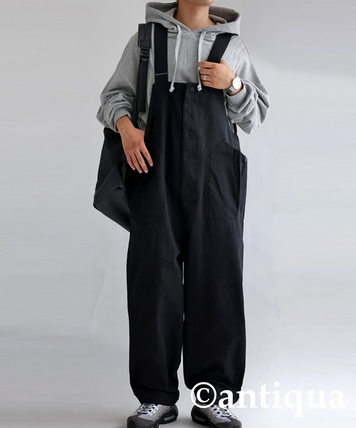 antiqua（アンティカ） サロペット オーバーオール 綿100％ミリタリー