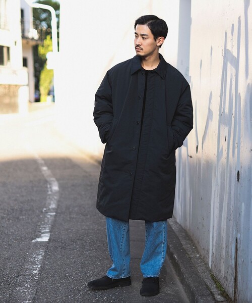 ステンカラーコート B:MING by BEAMS / 撥水 コーデュラ（R） 中綿 キルト ステンカラー コート MING by BEAMS 撥水 コーデュラ 中綿 キルト ステンカラー