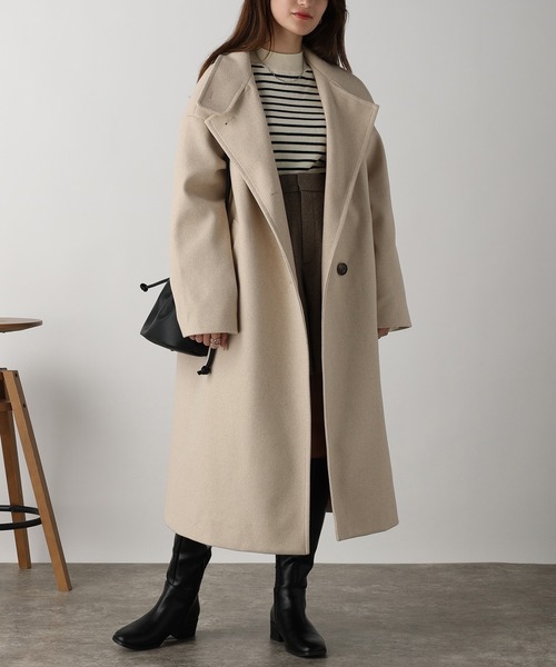 acro（アクロ） コート アウター フェイクウールスタンドカラーマルチ