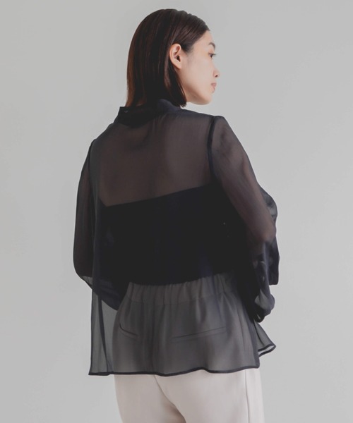 kaene ブラウス シャツ ボウタイシフォンブラウス レディース