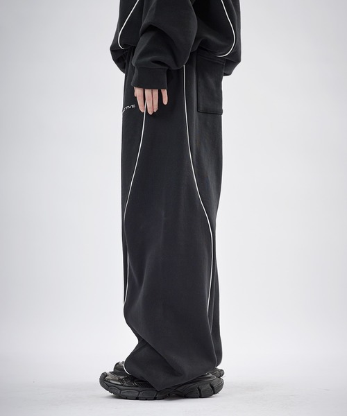 ワイドパンツ スウェットパンツ ジャージ 「SET-UP着用可能」ドロー