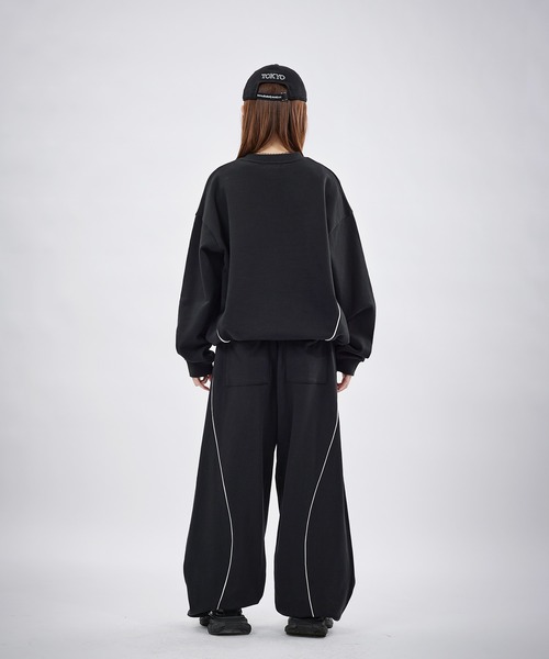 ワイドパンツ スウェットパンツ ジャージ 「SET-UP着用可能」ドロー