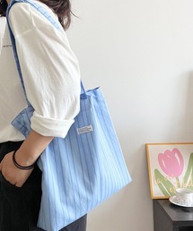 Mignonjour トートバッグ Mignonjour/ストライプトートバッグ M2434