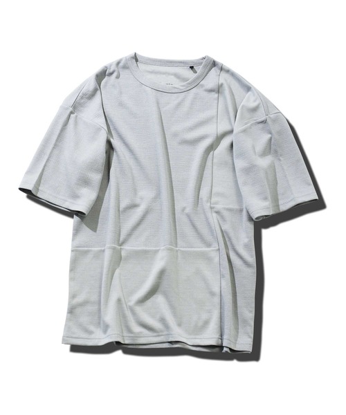 XLARGE パネル切り替えデザイン 半袖Ｔシャツ 古着感がおしゃれ クールタッチリサイクルポリブロックカットソー(カットソー・T