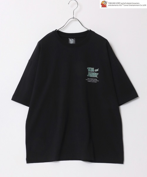 tシャツ Tom and Jerry/トムとジェリー キャラクター ワンポイントロゴ刺繍  バックプリント オーバーサイズ半袖Ｔシャツ レディース メ | ブランド登録なし | 06