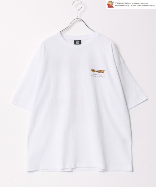 tシャツ Tom and Jerry/トムとジェリー キャラクター ワンポイントロゴ刺繍  バックプリント オーバーサイズ半袖Ｔシャツ レディース メ | ブランド登録なし | 12