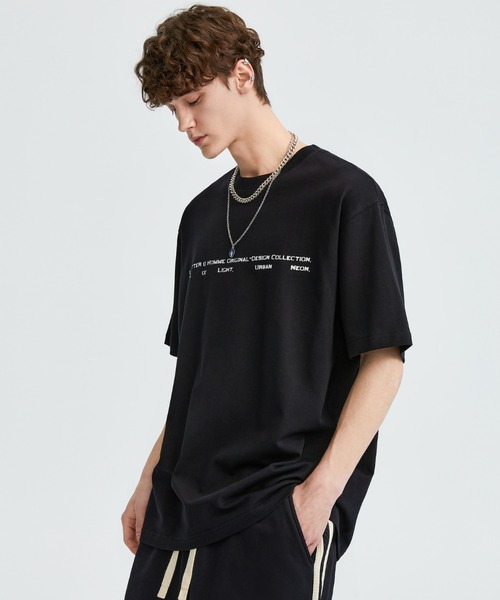 メンズ Tシャツ ジップ サイドジップ ロゴ 英字 レタリングa1260 tシャツ 「LILBETTER」英字 フロントロゴ Tシャツ メンズ