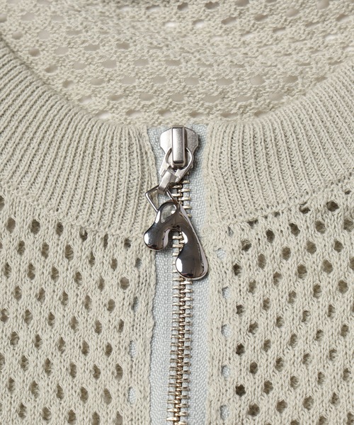 JieDa（ジエダ） カーディガン MESH ZIP CARDIGAN メンズ レディース