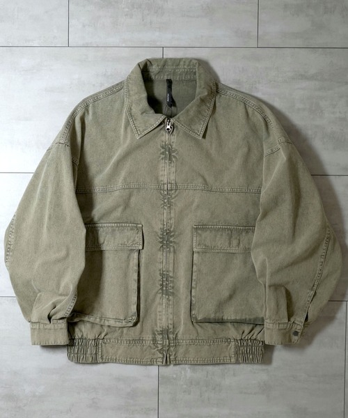 ジャケット・アウター - 00s archive gather sleeve blouson Starting Over ブルゾン アウター vintage like sulfur dye