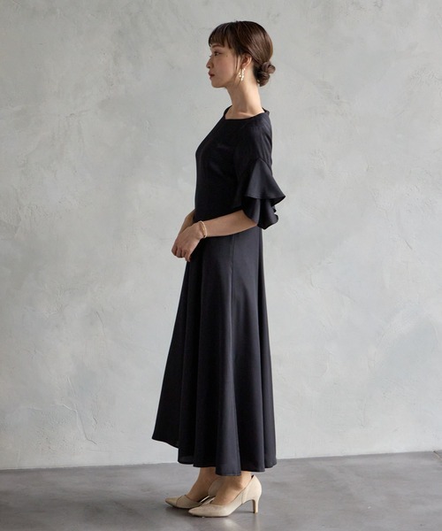 Aimer パーティードレス ドレスワンピ AIMER（エメ） ワンピース フリルスリーブフレアパーティードレス 結婚