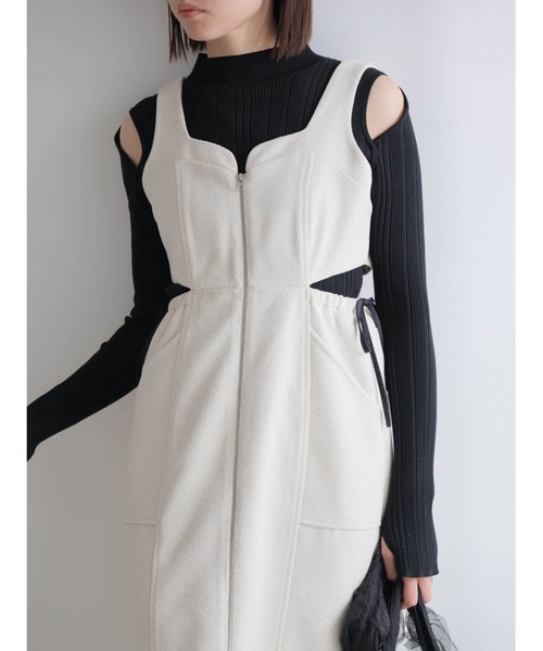 LADYMADE（レディメイド） ジャンパースカート フロントジップサイド 