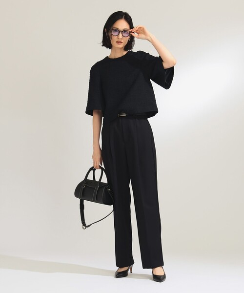 Demi Luxeプリーツ付き長袖シャツ 38 Demi-Luxe BEAMS ブラウス シャツ 「セレモニー・フォーマル