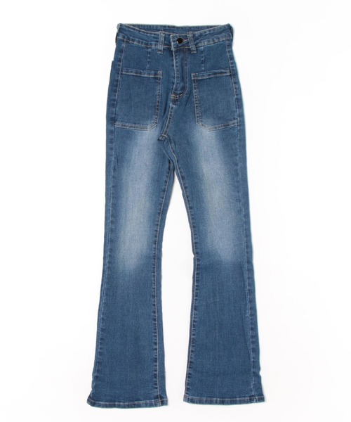 PUBLIC DENIM MULTI RELAX フレアデニム　デニム ジーンズ デニム デニムパンツ ローウエストフレアデニムパンツ