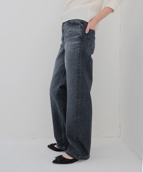 パンツ YANUK wide straight denim Lilith 26 inch YANUK Lilith Wide Straight Denim Pants Jeans 57142070 [Free
