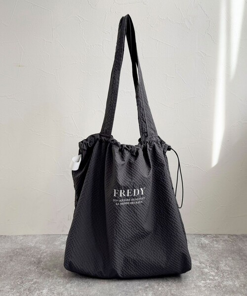 【限定】30th『DIME』×PORTER トートバッグ ブラック　ロゴ刺繍 fredy emue トートバッグ 「新色追加！」撥水サッカーチェック