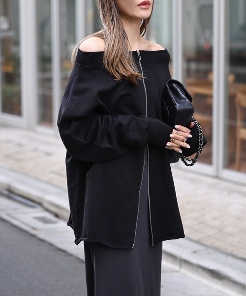 Bonjour Sagan トレーナー スウェット 前後2WAYオフショルダー