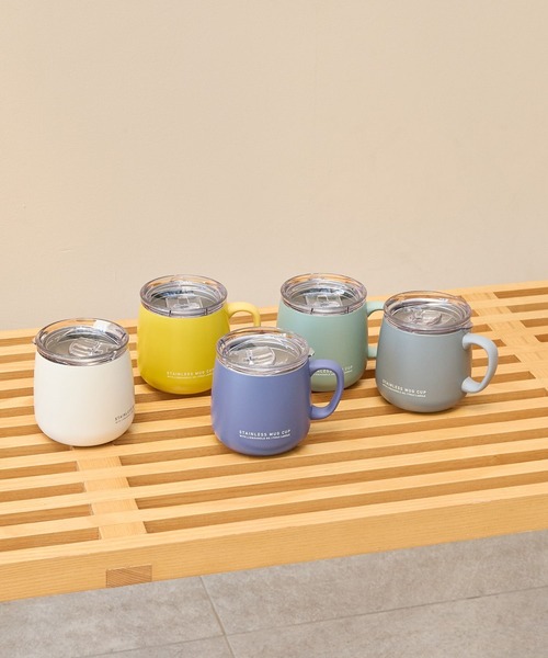 LAKOLE（ラコレ） タンブラー 「保冷保温」フタ付マグカップ「390ml