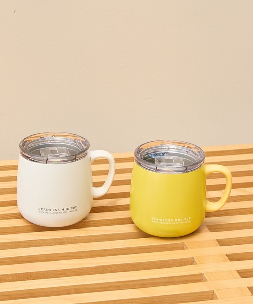 エコフロー　チタン合金製　蓋付きマグカップ　450ml　新品未使用　3個セット LAKOLE（ラコレ） タンブラー 「保冷保温」フタ付マグカップ「390ml