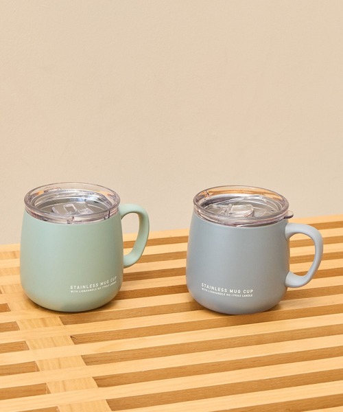LAKOLE（ラコレ） タンブラー 「保冷保温」フタ付マグカップ「390ml