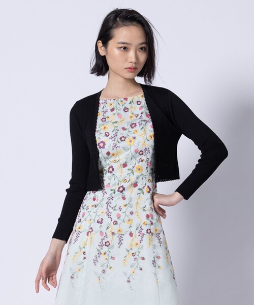 カーディガン EYELET AJISAI BOLERO ボレロ レディース