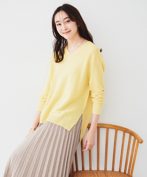 UNTITLED ニット セーター 「体型カバー/清涼感」サイドスリット