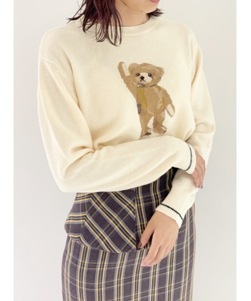 「LILY BROWN」 長袖ニット ONE SIZE グリーン レディース_画像3