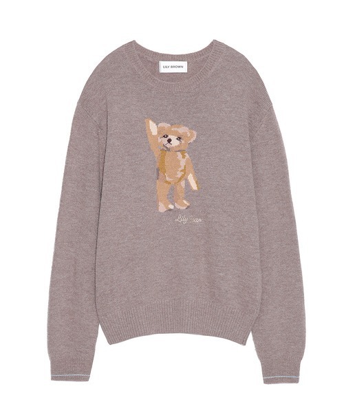 「LILY BROWN」 長袖ニット ONE SIZE グリーン レディース_画像4