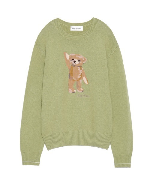 「LILY BROWN」 長袖ニット ONE SIZE グリーン レディース_画像10