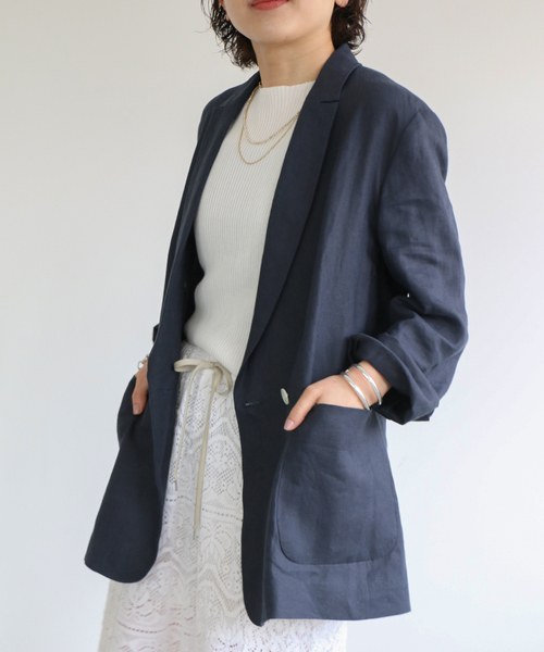 [IENA] tailored jacket 36 темно-синий женский 