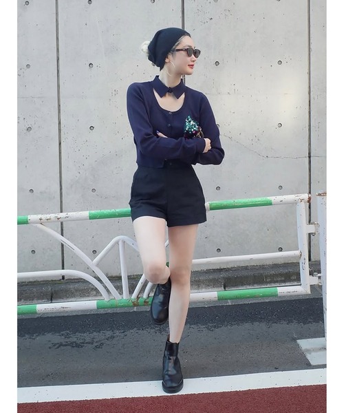 カーディガン Interlock Knit Shirt Neck Cardigan レディース SORIN カーディガン Interlock Knit Shirt Neck Cardigan