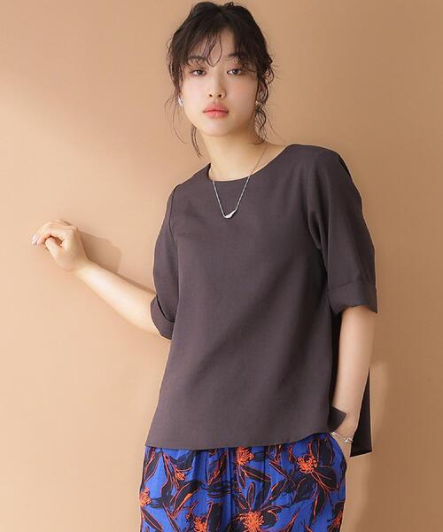 ブラウス シャツ 「速乾性」「通気性」「防シワ」麻調メッシュタックブラウス レディース THE SHOP TK ブラウス シャツ 麻調ブラウス「シワになりにくい