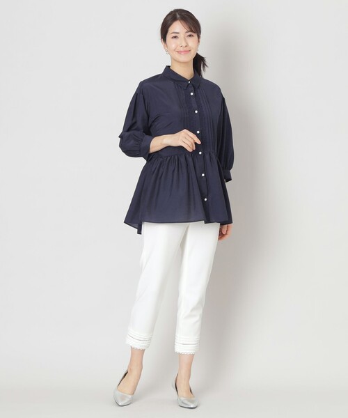 TO BE CHIC ブラウス シャツ ブライトクロス チュニックブラウス