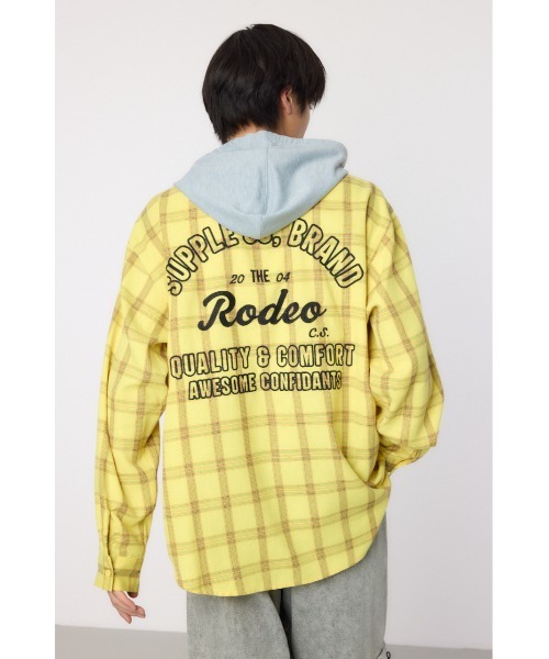 RODEO CROWNS WIDE BOWL シャツ フーデッドチェックシャツ