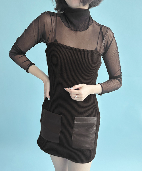 gimaguas ミニワンピース Gimaguas ワンピース 「gimaguas/ギマガス」COMBO MINI DRESS