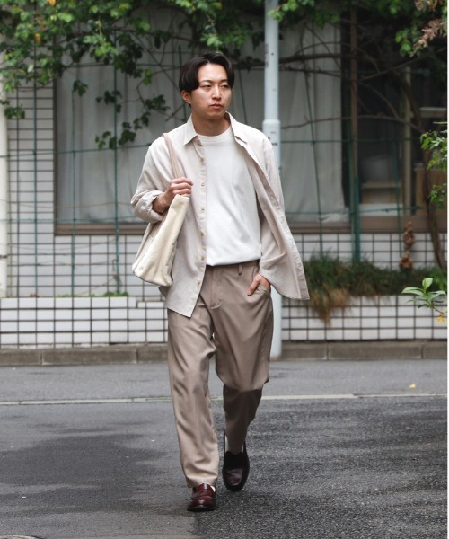 【ダークベージュ】綿麻レギュラー ナチュラルシャツ Rouge vif la cle｜綿麻レギュラー ナチュラルシャツ | Rakuten